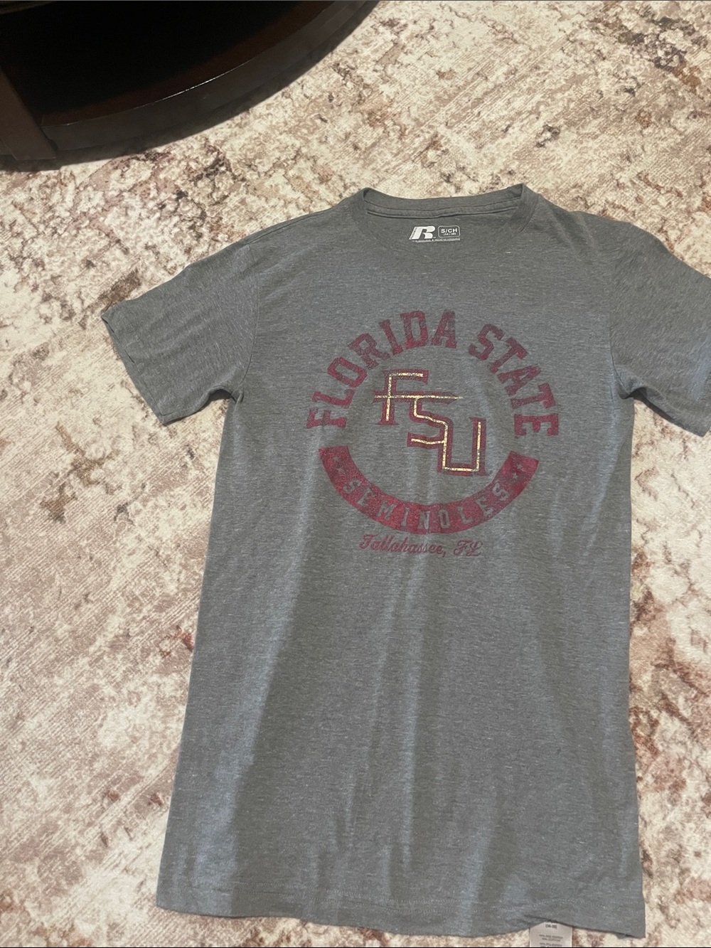 Men’s Florida State Seminoles Gray Short-Sleeve Crewneck T-Shirt